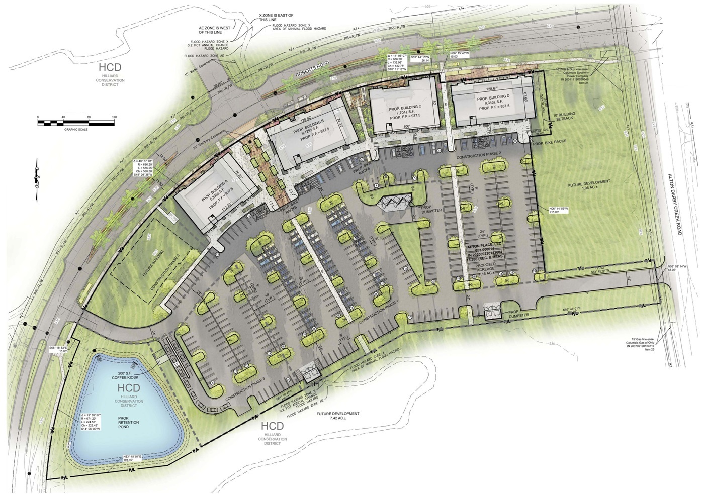 SWC of Roberts Road and Alton Darby Road, Hilliard, OH for lease Site Plan- Image 1 of 1