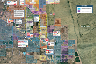 NWC Ocotillo & Meridian, Queen Creek, AZ - aerial  map view - Image1