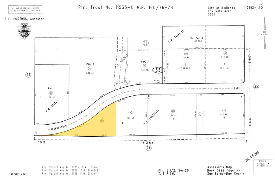 1969 Orange Tree Ln, Redlands, CA for lease - Plat Map - Image 2 of 2