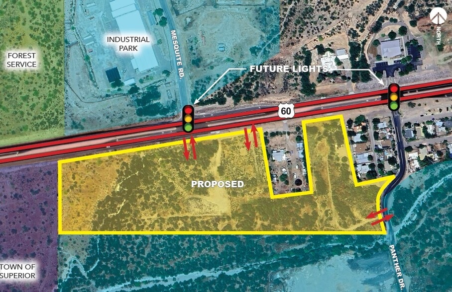 Mesquite Rd & US-60, Superior, AZ for lease - Aerial - Image 2 of 3