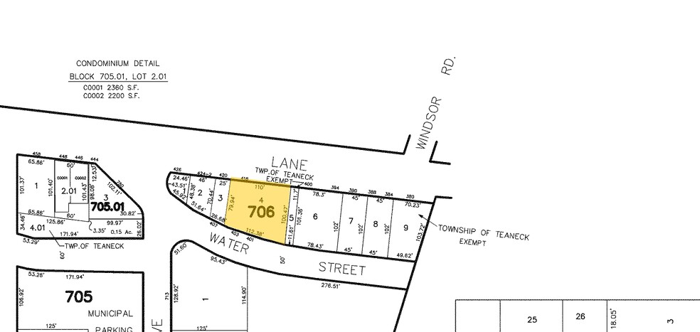 406-416 Cedar Ln, Teaneck, NJ for lease - Plat Map - Image 2 of 5