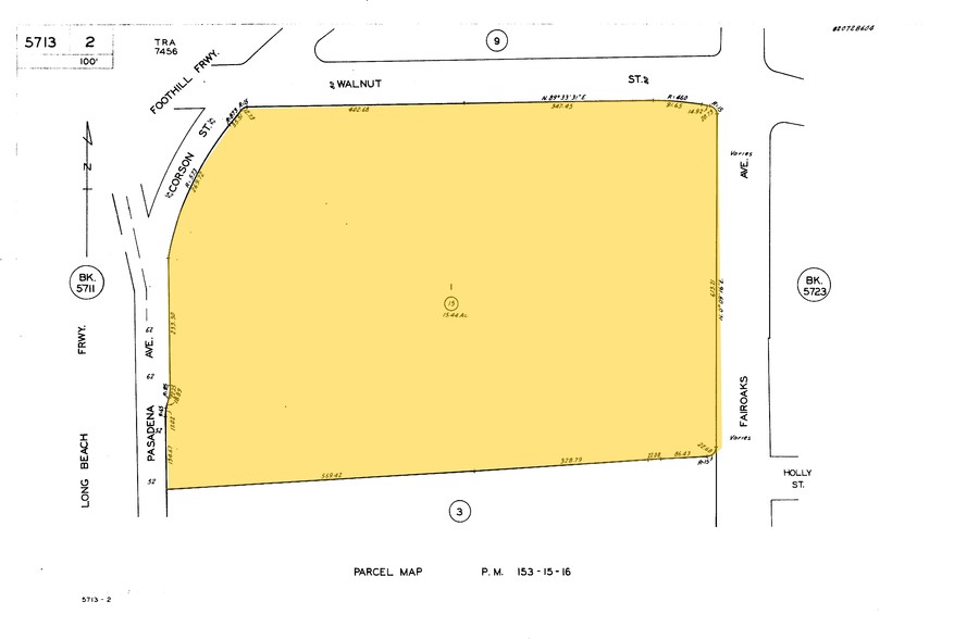 100 W Walnut St, Pasadena, CA for lease - Plat Map - Image 2 of 8