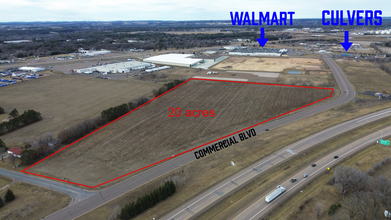 Commercial Boulevard, Lake Hallie, WI - aerial  map view