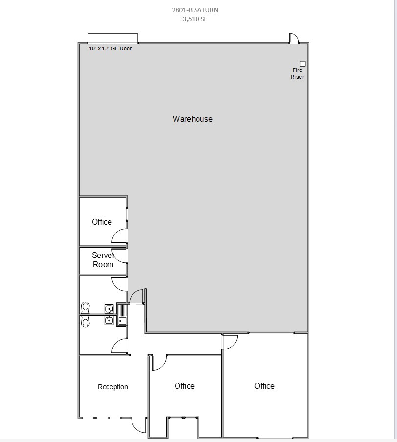 2801 Saturn St, Brea, CA for lease Floor Plan- Image 1 of 1