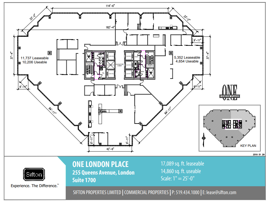 255 Queens Ave, London, ON for lease Floor Plan- Image 1 of 1