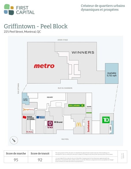 225 Rue Peel, Montréal, QC for lease - Site Plan - Image 2 of 7