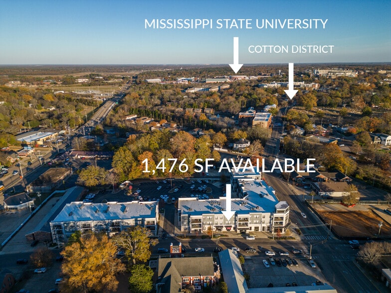 401 University Dr, Starkville, MS for lease - Aerial - Image 2 of 5