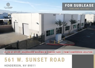 561 W Sunset Rd, Henderson, NV for lease Building Photo- Image 1 of 4