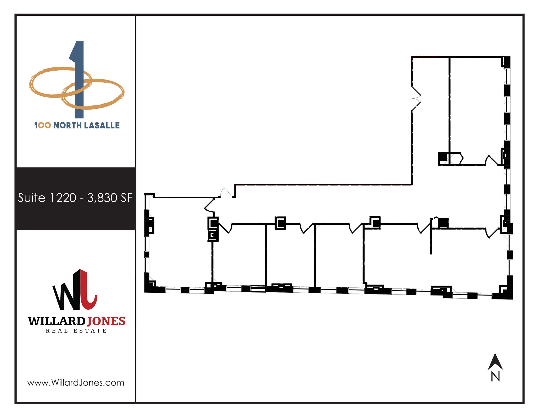 100 N LaSalle St, Chicago, IL for lease Floor Plan- Image 1 of 1