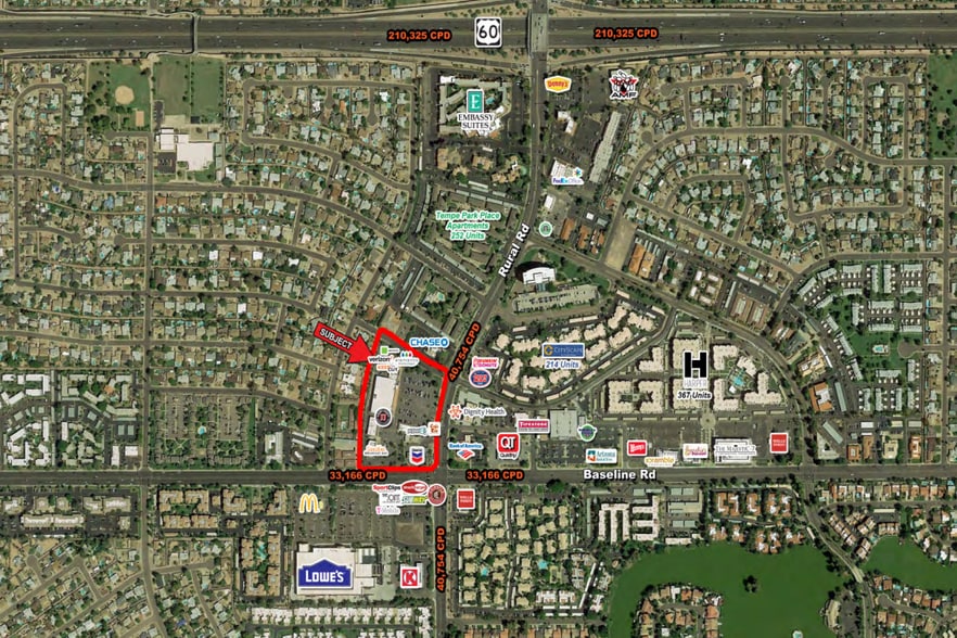 5120 S Rural Rd, Tempe, AZ for lease - Aerial - Image 3 of 13