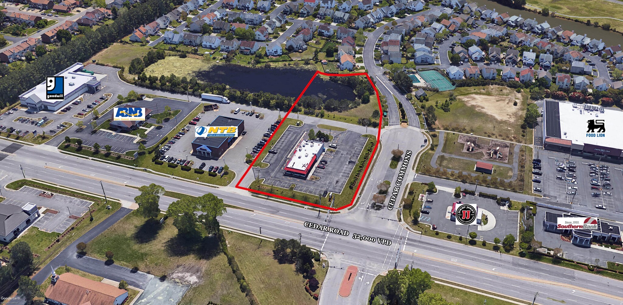 401 Cedar Rd, Chesapeake, VA for sale Aerial- Image 1 of 1