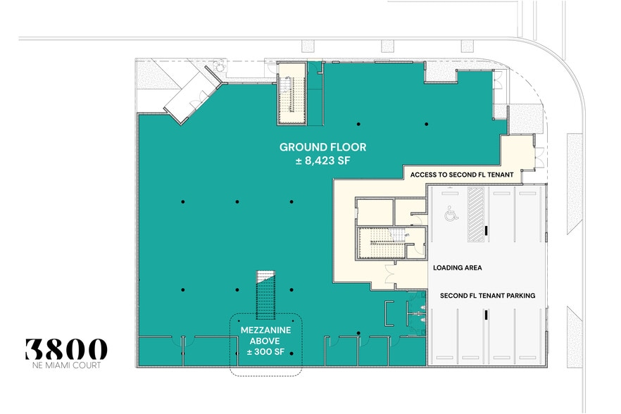 3800 NE Miami Ct, Miami, FL for lease - Floor Plan - Image 2 of 4