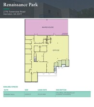 2770-2782 Towerview Rd, Herndon, VA for lease Floor Plan- Image 1 of 1