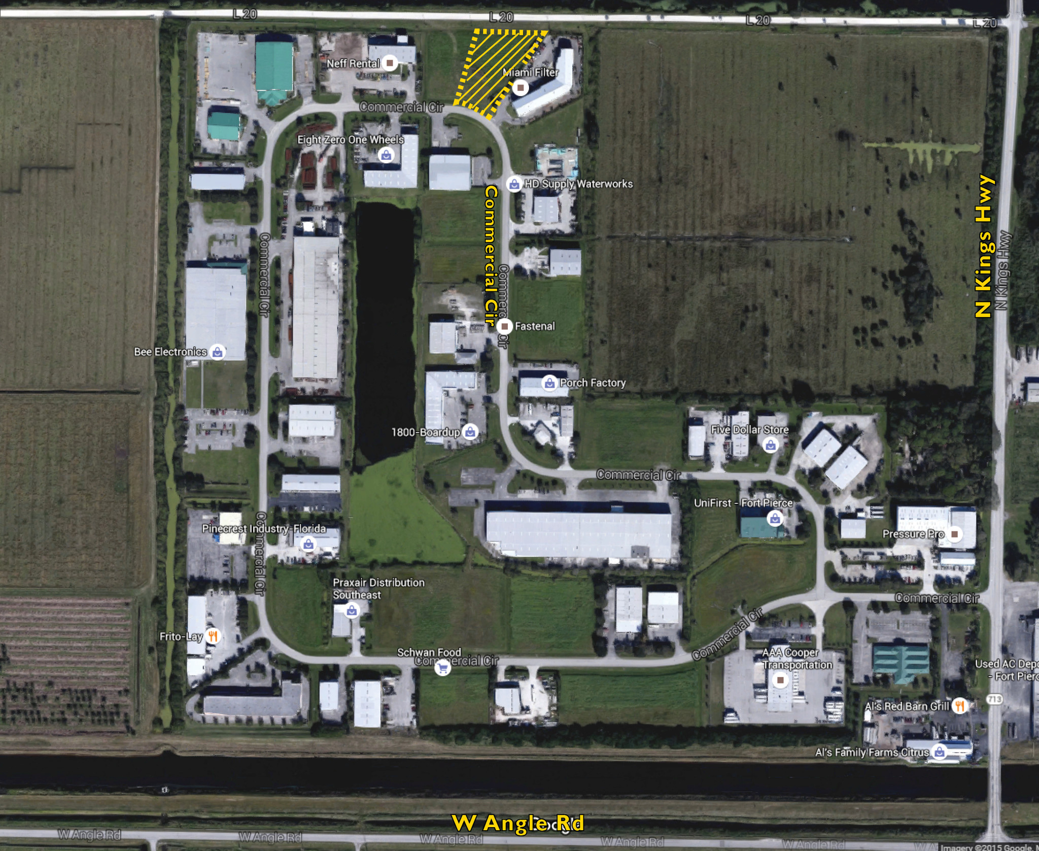 N Kings Hwy And Commercial Cir, Fort Pierce, FL for sale Aerial- Image 1 of 1