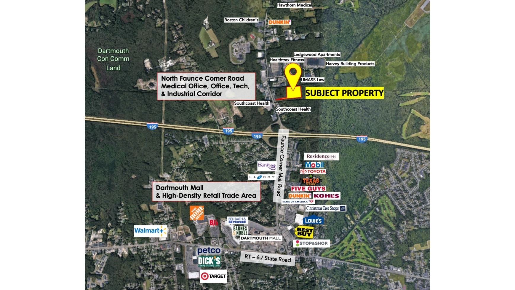 275 Faunce Corner Road Rd, Dartmouth, MA for lease Aerial- Image 1 of 2