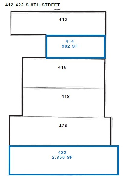 412-422 S 8th St, Colorado Springs, CO for lease Floor Plan- Image 1 of 1