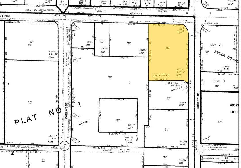 777 108th Ave NE, Bellevue, WA for lease - Plat Map - Image 2 of 8