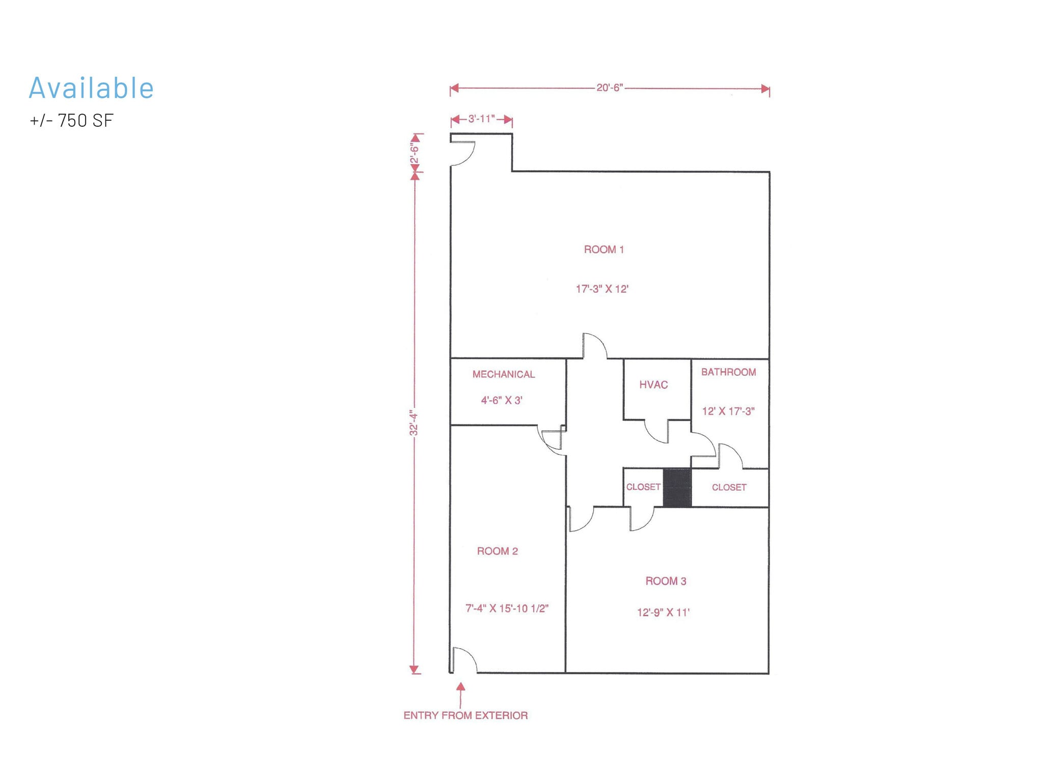 1204 The Plaza, Charlotte, NC for lease Floor Plan- Image 1 of 7