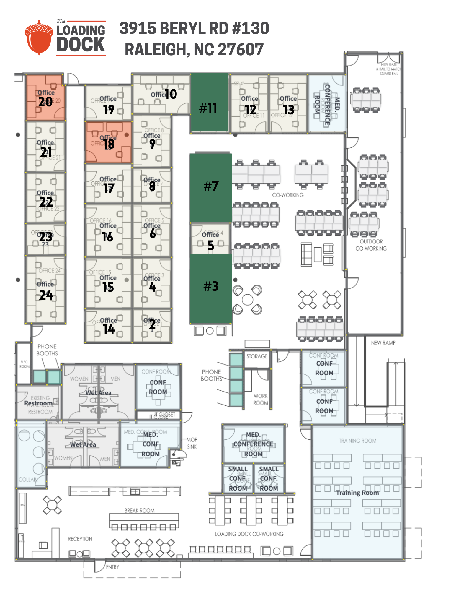 3915 Beryl Rd, Raleigh, NC for lease Floor Plan- Image 1 of 1