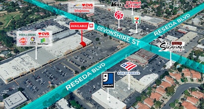 10147-10235 Reseda Blvd, Northridge, CA - AERIAL map view - Image1