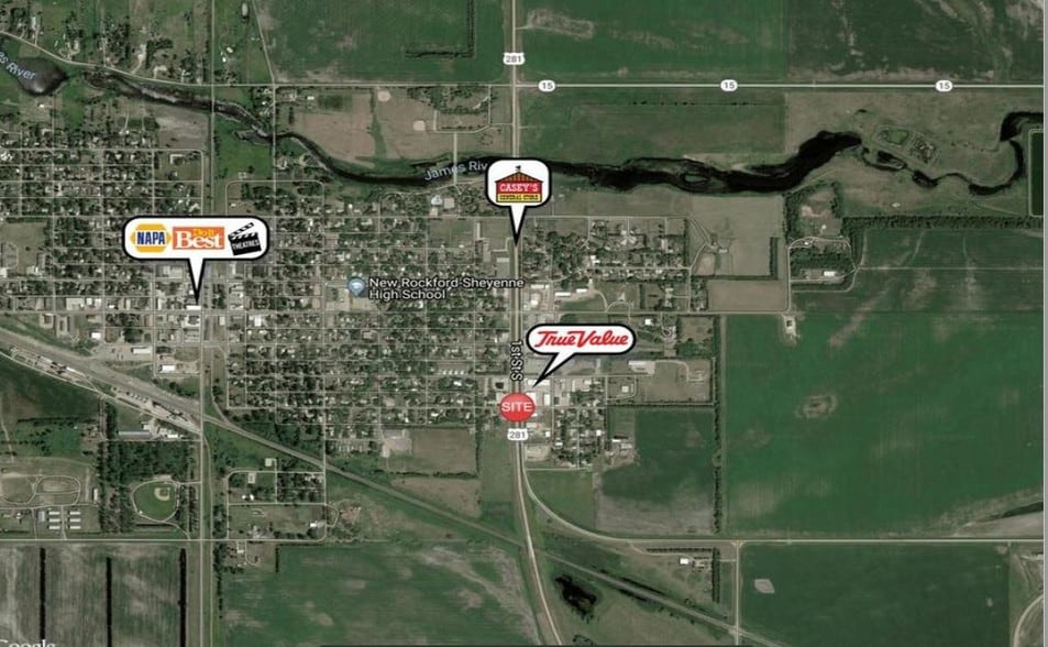 381 1st St S, New Rockford, ND for sale - Aerial - Image 2 of 2