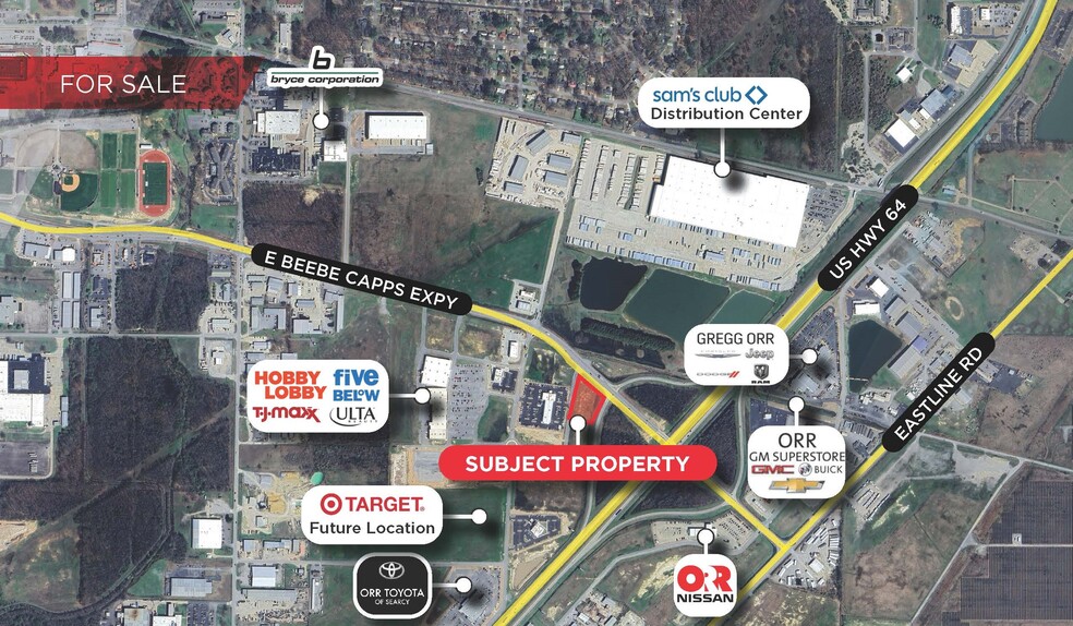 Beebe Capps Expy, Searcy, AR for sale - Aerial - Image 1 of 4