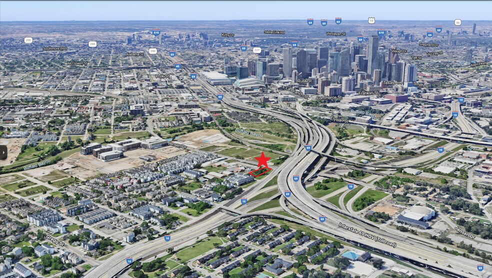 2705 Baer St, Houston, TX for lease - Aerial - Image 1 of 6