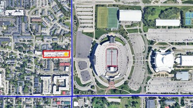 421 E 19th St, Bloomington, IN - AERIAL  map view