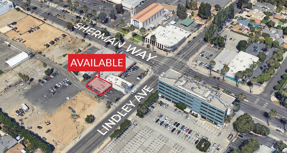 7137-7147 Lindley Ave, Reseda, CA for lease - Aerial - Image 3 of 3