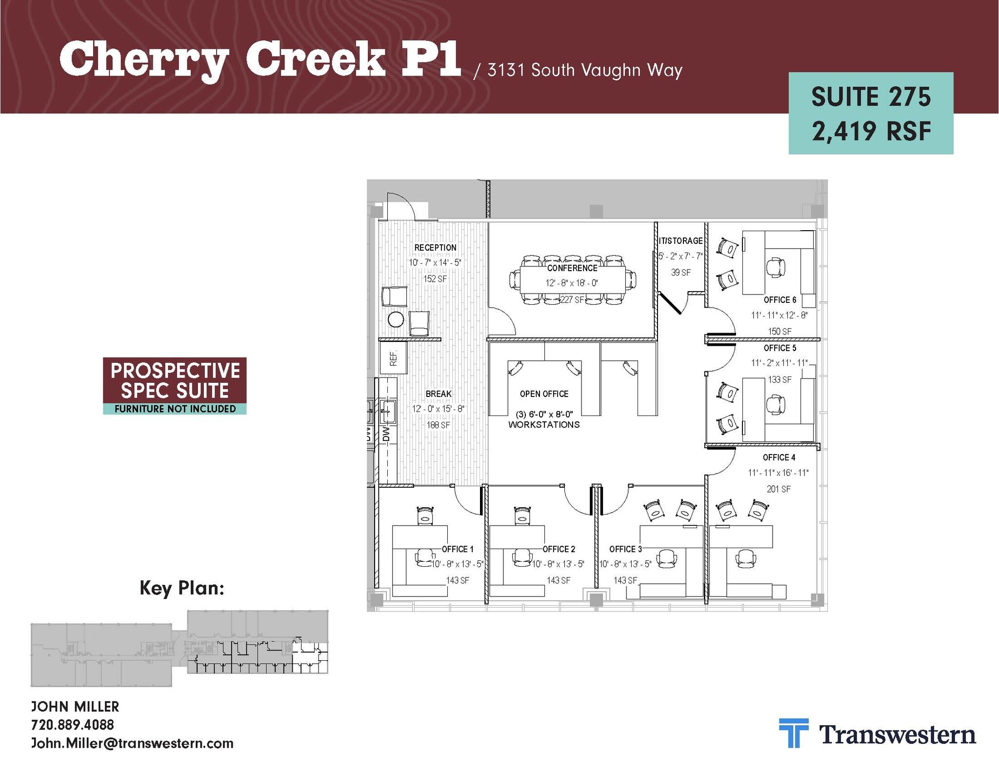 3131 S Vaughn Way, Aurora, CO for lease Floor Plan- Image 1 of 2