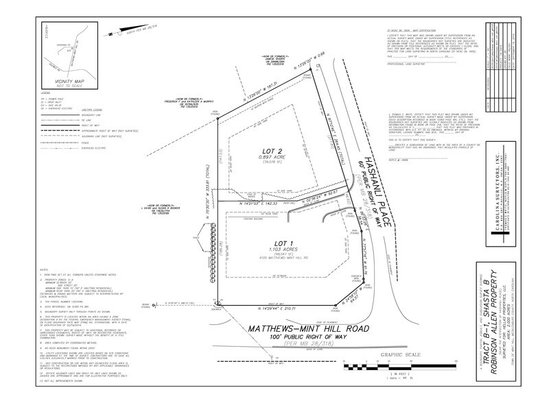 4105 Matthews-Mint Hill Rd, Mint Hill, NC for sale - Matthews Mint Hill #4105 Survey - Image 1 of 4