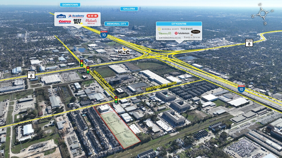 1213 Brittmoore Rd, Houston, TX for sale - Aerial - Image 3 of 4