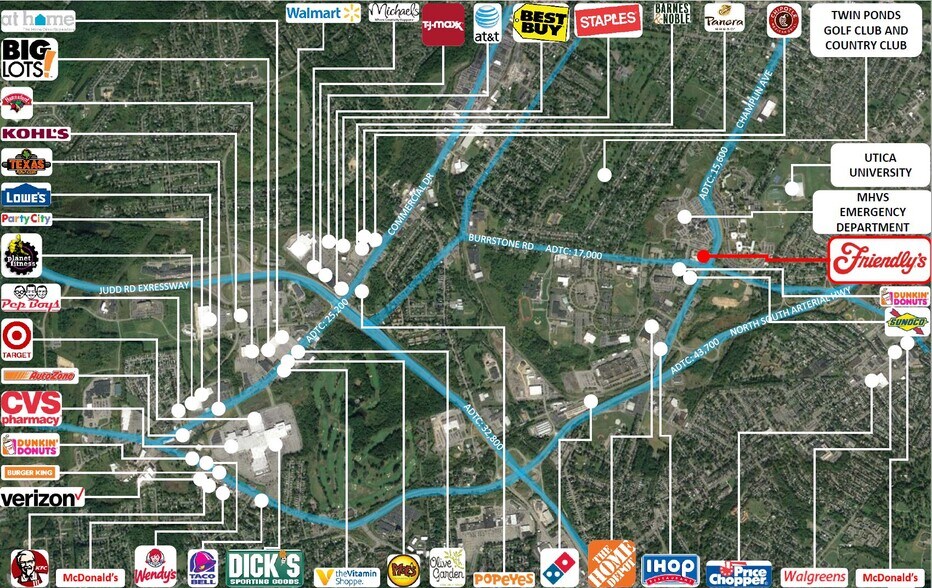 1700 Burrstone Rd, New Hartford, NY 13413 Friendly's