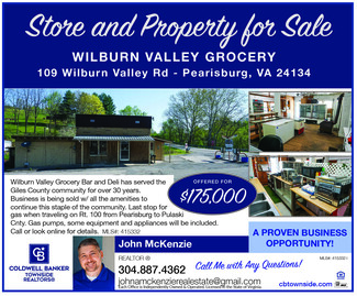 More details for 109 Wilburn Valley Rd, Pearisburg, VA - Retail for Sale