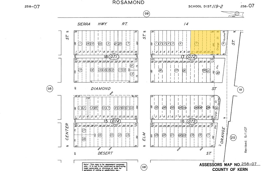 2529 Sierra Hwy, Rosamond, CA for sale - Plat Map - Image 1 of 20