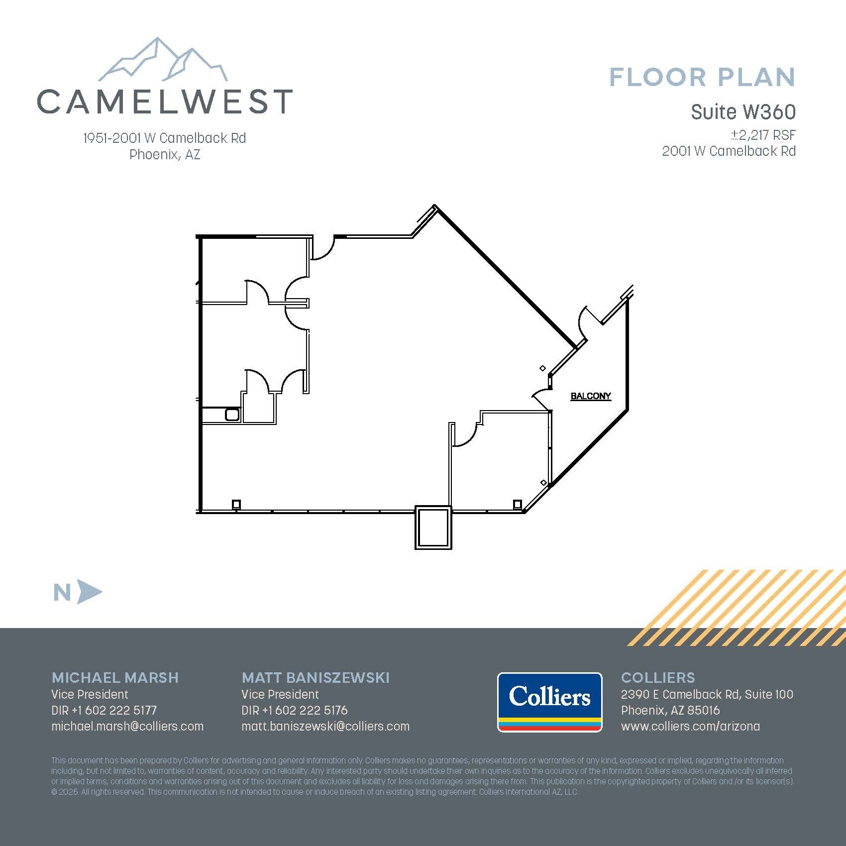 2001 W Camelback Rd, Phoenix, AZ for lease Floor Plan- Image 1 of 1