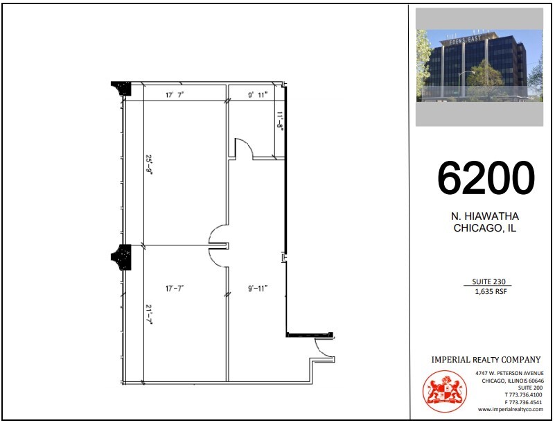 6200 N Hiawatha Ave, Chicago, IL for lease Floor Plan- Image 1 of 5