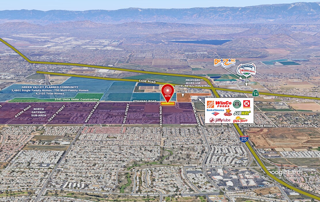 Ethanac & Evans Rd, Menifee, CA for sale Aerial- Image 1 of 5