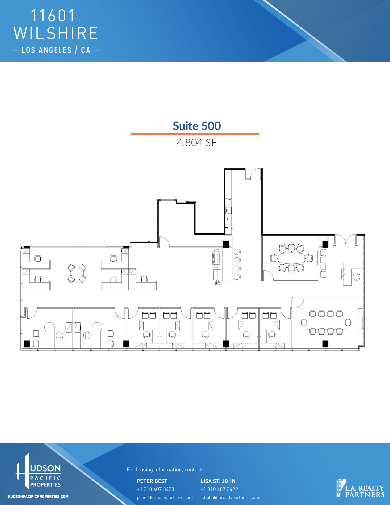 11601 Wilshire Blvd, Los Angeles, CA for lease Floor Plan- Image 1 of 2