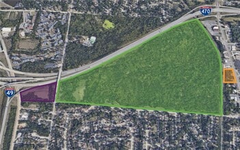 10605 Hillcrest Rd, Kansas City, MO - AERIAL map view