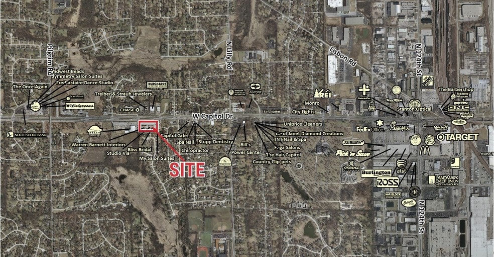 14625 W Capitol Dr, Brookfield, WI for lease - Aerial - Image 2 of 6