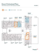 1100 N Palm Canyon Dr, Palm Springs, CA for lease Floor Plan- Image 1 of 2