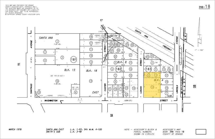 915 E Washington Ave, Santa Ana, CA for lease - Plat Map - Image 2 of 10