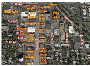 51 W 4th Ave, Denver, CO - AERIAL  map view