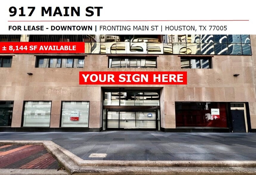 917 Main St, Houston, TX for lease - Building Photo - Image 1 of 3