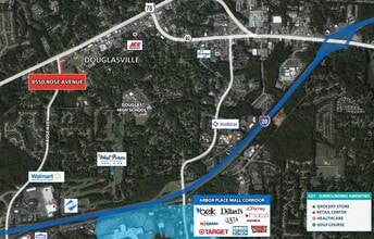 8550 Rose Ave, Douglasville, GA - AERIAL map view