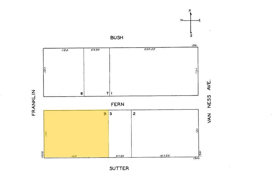 1388 Sutter St, San Francisco, CA for lease - Plat Map - Image 2 of 9