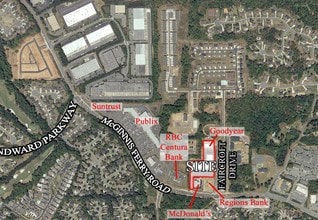 5354 Mcginnis Ferry Rd, Alpharetta, GA - AERIAL  map view