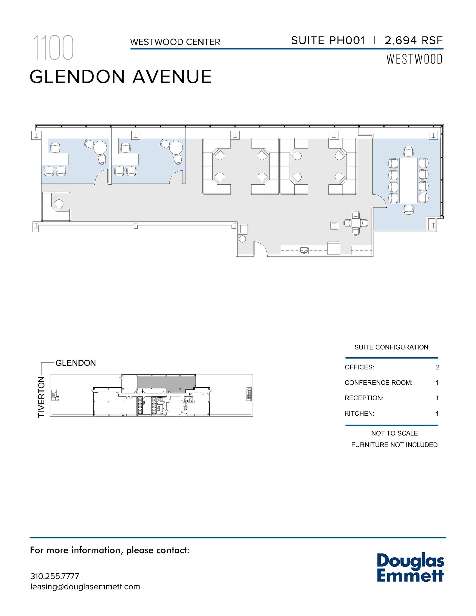 1100 Glendon Ave, Los Angeles, CA for lease Floor Plan- Image 1 of 1