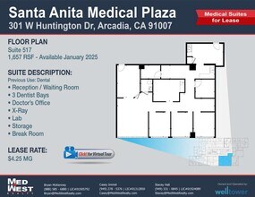 301 W Huntington Dr, Arcadia, CA for lease Floor Plan- Image 1 of 1